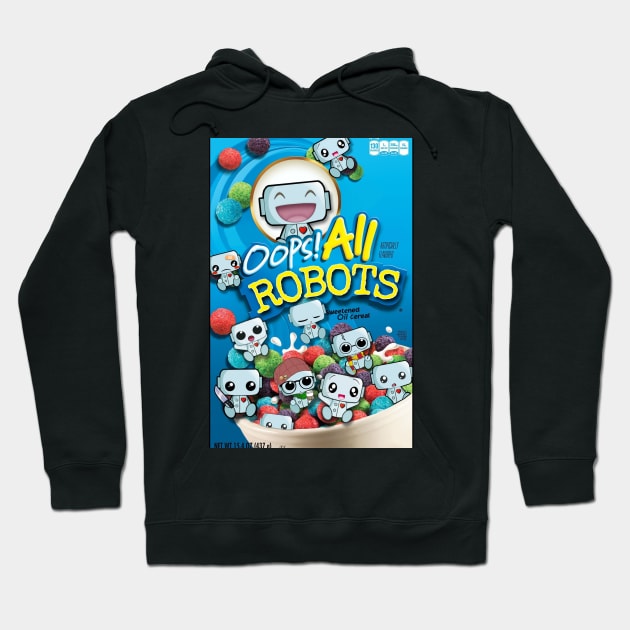 Oops! ALL Robots Hoodie by Sleepy Robot 13